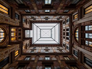 Preview wallpaper building, roof, architecture, bottom view