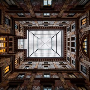 Preview wallpaper building, roof, architecture, bottom view