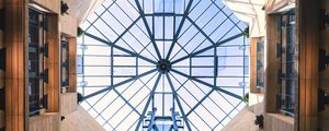 Preview wallpaper building, roof, architecture, glass, bottom view