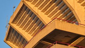 Preview wallpaper building, roof, balconies, wooden, architecture