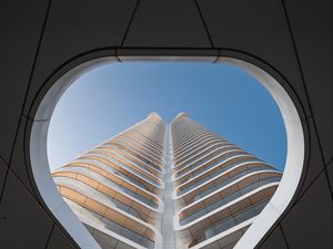 Preview wallpaper building, roof, bottom view, architecture