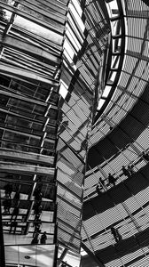 Preview wallpaper building, roof, reflection, black and white, architecture