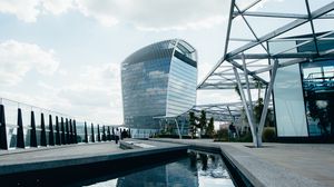 Preview wallpaper building, roof, reflection, architecture