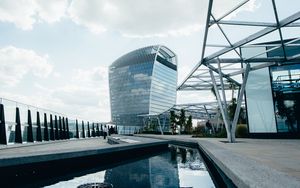 Preview wallpaper building, roof, reflection, architecture