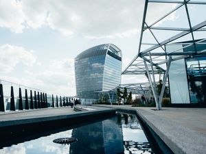 Preview wallpaper building, roof, reflection, architecture