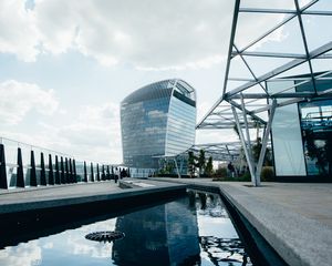 Preview wallpaper building, roof, reflection, architecture