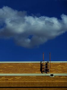 Preview wallpaper building, roof, stairs, sky