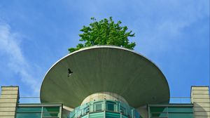 Preview wallpaper building, roof, tower, tree