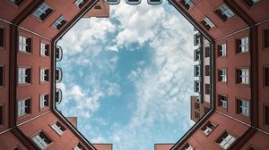 Preview wallpaper building, sky, clouds, architecture