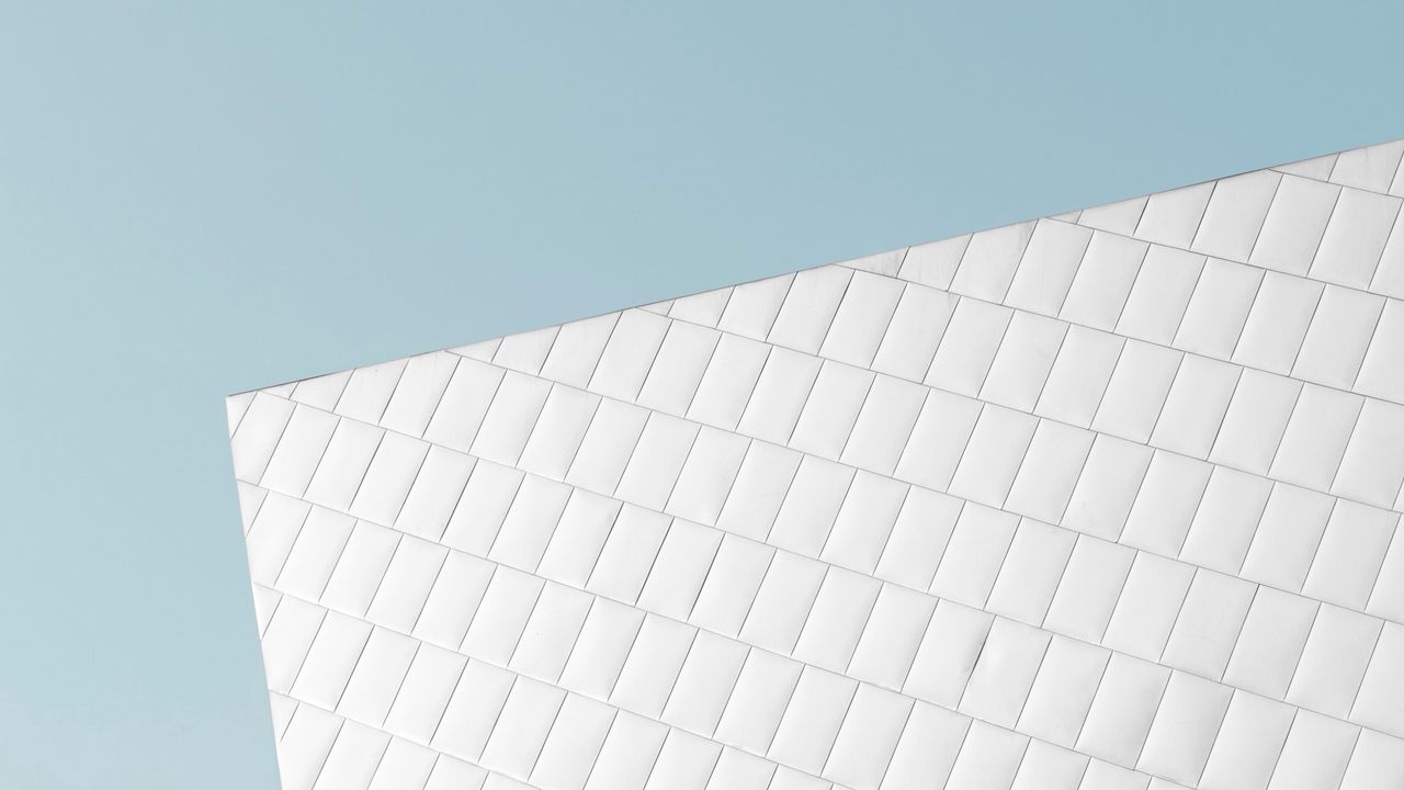 Wallpaper building, sky, minimalism, architecture