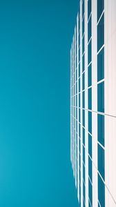 Preview wallpaper building, sky, minimalism, white, blue