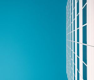Preview wallpaper building, sky, minimalism, white, blue