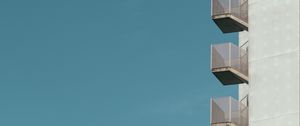 Preview wallpaper building, sky, minimalism, blue, gray