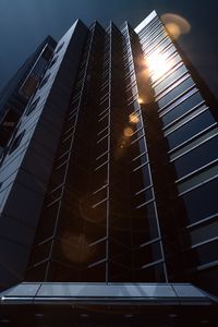 Preview wallpaper building, skyscraper, architecture, glare, dark