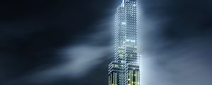 Preview wallpaper building, skyscraper, architecture, night, backlight