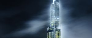 Preview wallpaper building, skyscraper, architecture, night, backlight