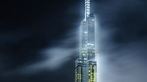 Preview wallpaper building, skyscraper, architecture, night, backlight