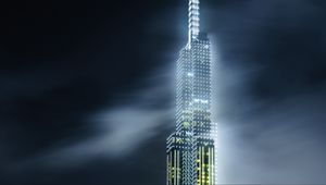 Preview wallpaper building, skyscraper, architecture, night, backlight