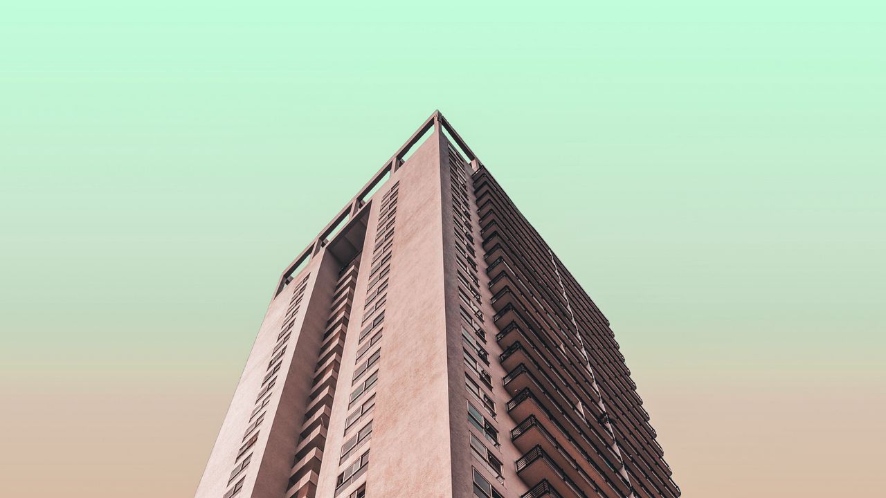 Wallpaper building, skyscraper, architecture, minimalism