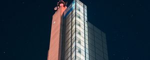 Preview wallpaper building, skyscraper, architecture, night, dark