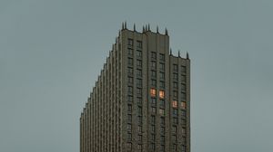Preview wallpaper building, skyscraper, architecture, facade, minimalism