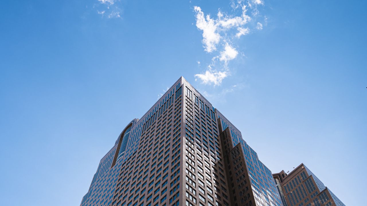 Wallpaper building, skyscraper, architecture, sky, clouds
