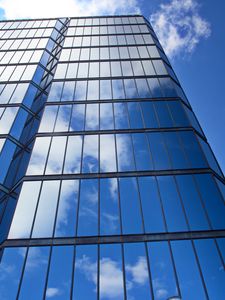 Preview wallpaper building, skyscraper, architecture, glass, reflection, blue