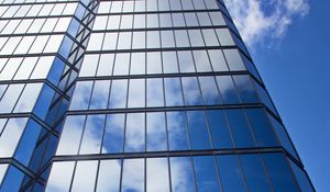 Preview wallpaper building, skyscraper, architecture, glass, reflection, blue