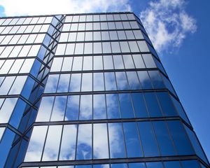 Preview wallpaper building, skyscraper, architecture, glass, reflection, blue