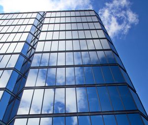 Preview wallpaper building, skyscraper, architecture, glass, reflection, blue