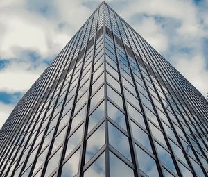 Preview wallpaper building, skyscraper, architecture, glass, bottom view