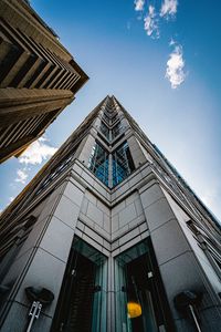 Preview wallpaper building, skyscraper, bottom view, facade