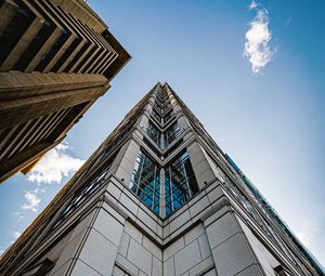 Preview wallpaper building, skyscraper, bottom view, facade