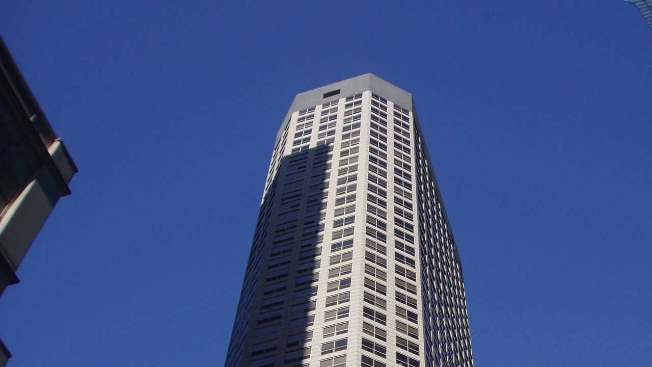 Wallpaper building, skyscraper, facade, sky