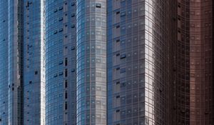 Preview wallpaper building, skyscraper, glass, facade