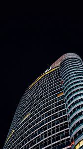 Preview wallpaper building, skyscraper, night, dark