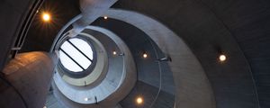 Preview wallpaper building, spiral, roof, light, architecture, gray