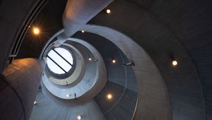 Preview wallpaper building, spiral, roof, light, architecture, gray