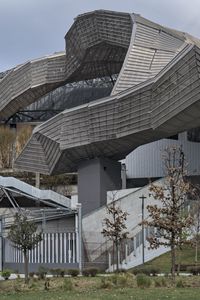 Preview wallpaper building, stairs, architecture, trees