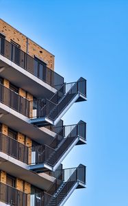 Preview wallpaper building, stairs, floors, architecture, sky