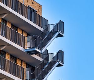 Preview wallpaper building, stairs, floors, architecture, sky