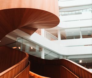 Preview wallpaper building, stairs, spiral, architecture