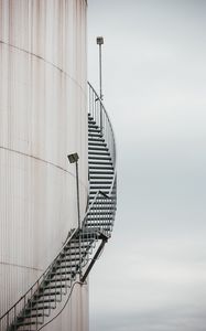 Preview wallpaper building, stairs, steps, metal, construction