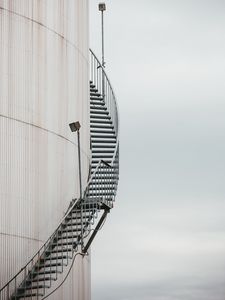 Preview wallpaper building, stairs, steps, metal, construction