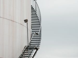 Preview wallpaper building, stairs, steps, metal, construction