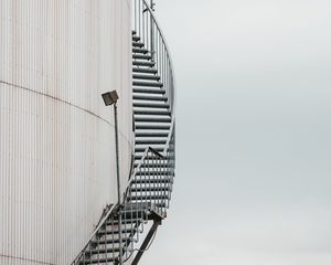 Preview wallpaper building, stairs, steps, metal, construction