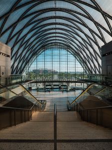 Preview wallpaper building, station, stairs, architecture