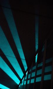 Preview wallpaper building, stripes, light, glow, dark