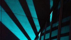 Preview wallpaper building, stripes, light, glow, dark