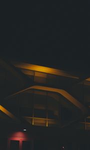 Preview wallpaper building, structure, architecture, minimalism, night